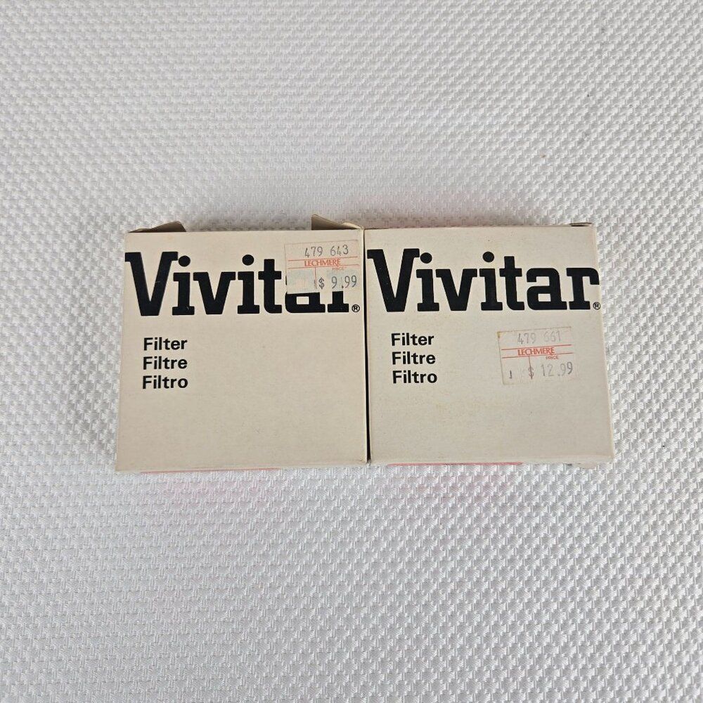Vintage Vivitar Skylight Camera Lens Filters 52mm & 62mm In Box